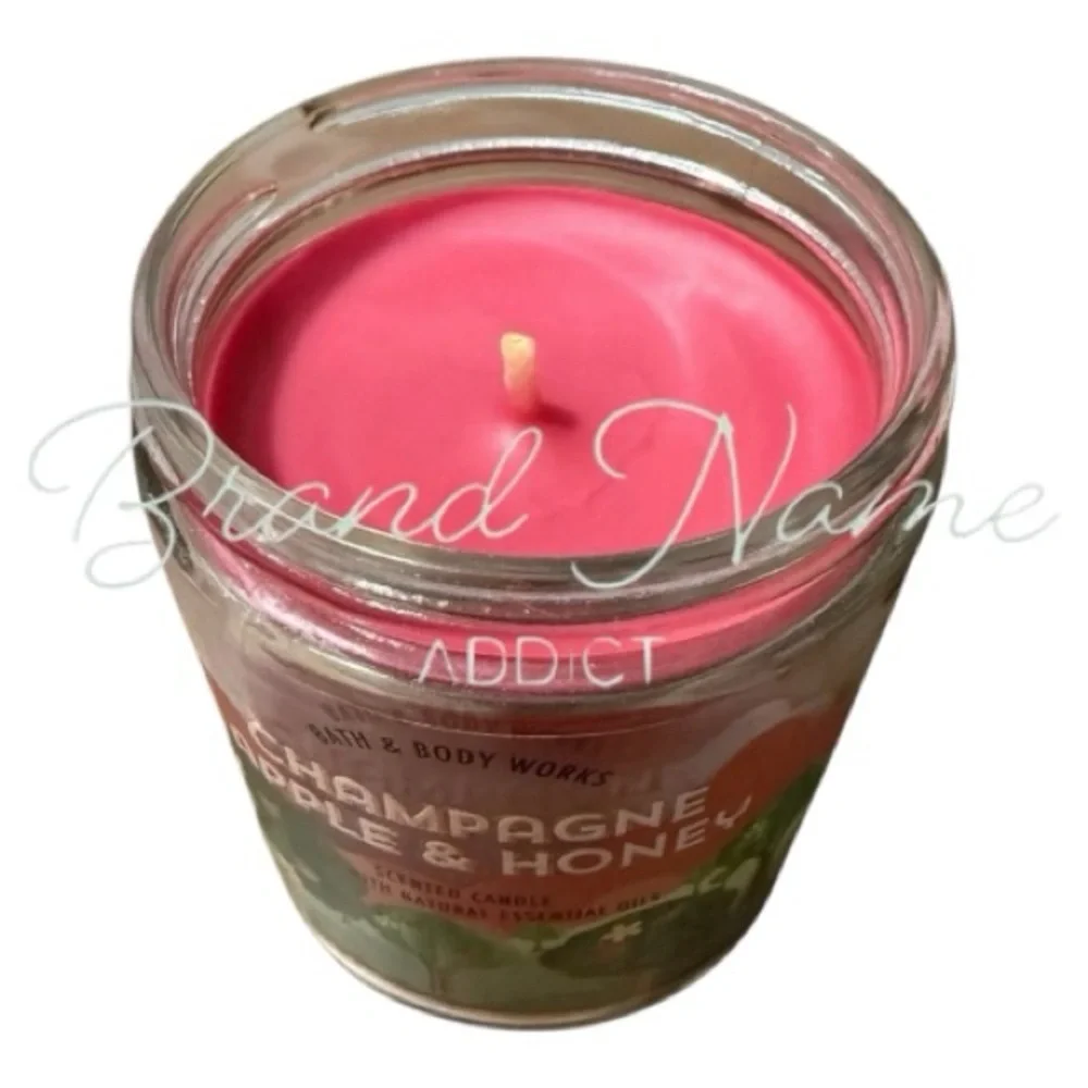 PRICE IS FIRM - Bath & Body Works Champagne Apple & Honey Candle/Leaf Holder - Picture 4 of 4